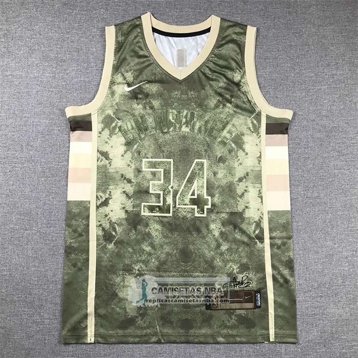 Camiseta Milwaukee Bucks Giannis Antetokounmpo NO 34 Select Series 2023 Marron